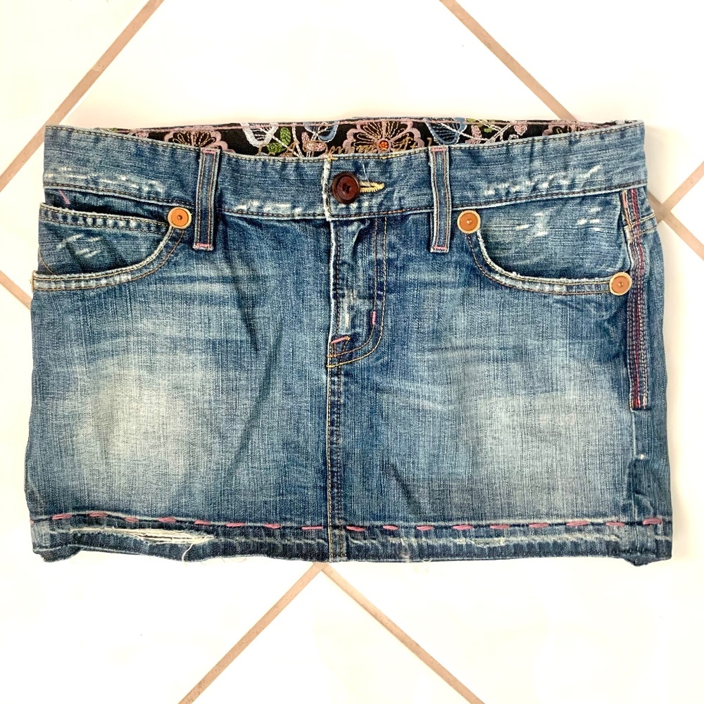 LA DENIM Premium Denim Mini Skirt/Size 27